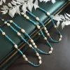 Blue Natural Stones & Freshwater Pearls Necklace