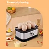 Smart Egg Cooker Stainless Steel Egg Boiler 6 Egg Capacity for Home Kitchen (EU)
