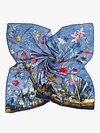 Floral Printed Sun Protection 130cm Big Square Scarf