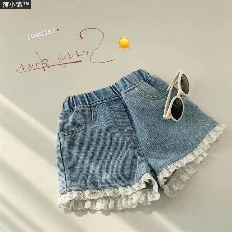 2020 Baby Girl Boy Casual Pants Jeans Spring Autumn Summer Kids Denim Pant Lace Children Trousers Clothing 7Colors