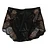 Bayuyun Women Panties Lace Flower Embroidery Female Briefs Mid Waist Elastic Soft Breathable Anti-septic Glossy Ice Silk Lady Underwear