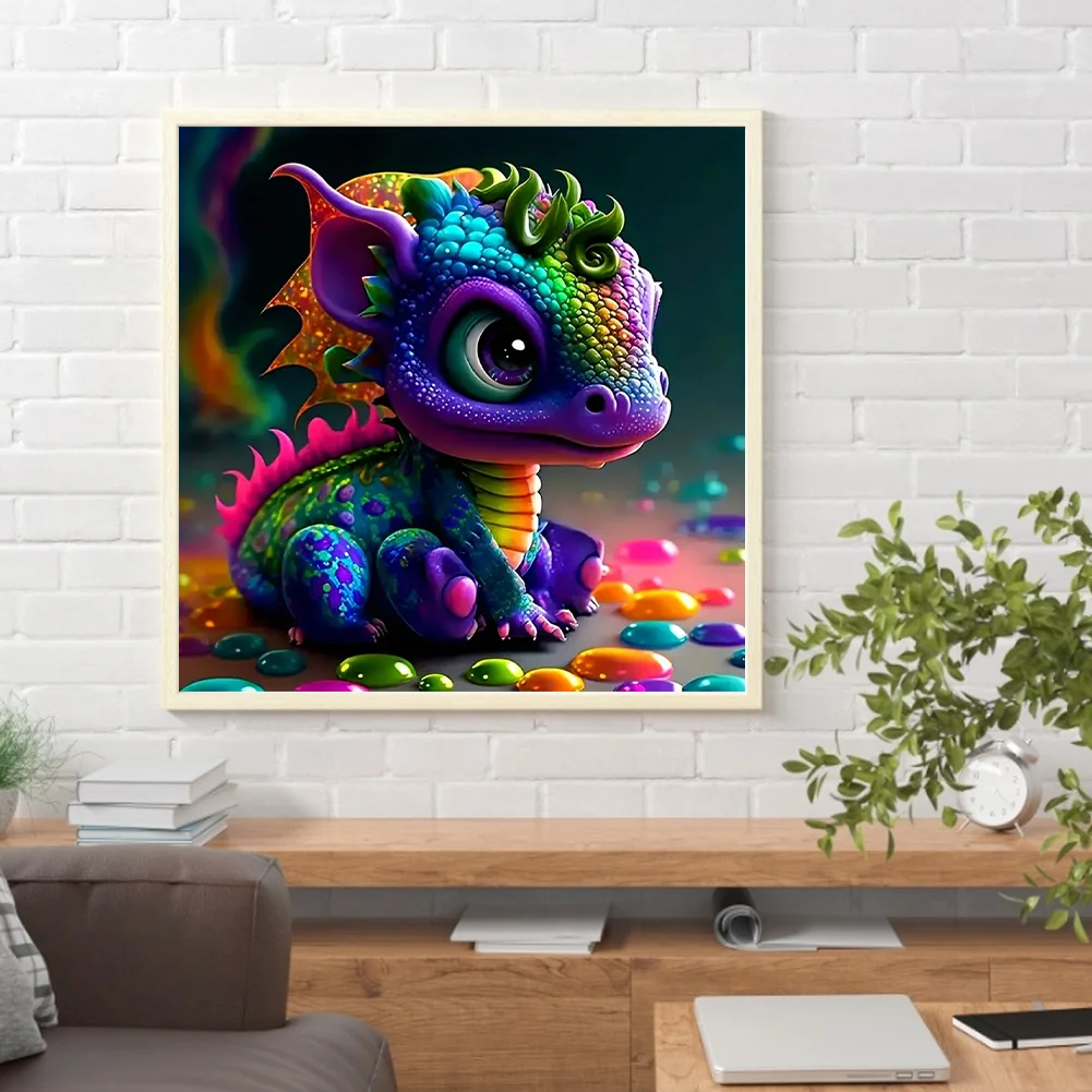 Diamond Painting - Full Round Drill - Dragon(Canvas|30*30cm)