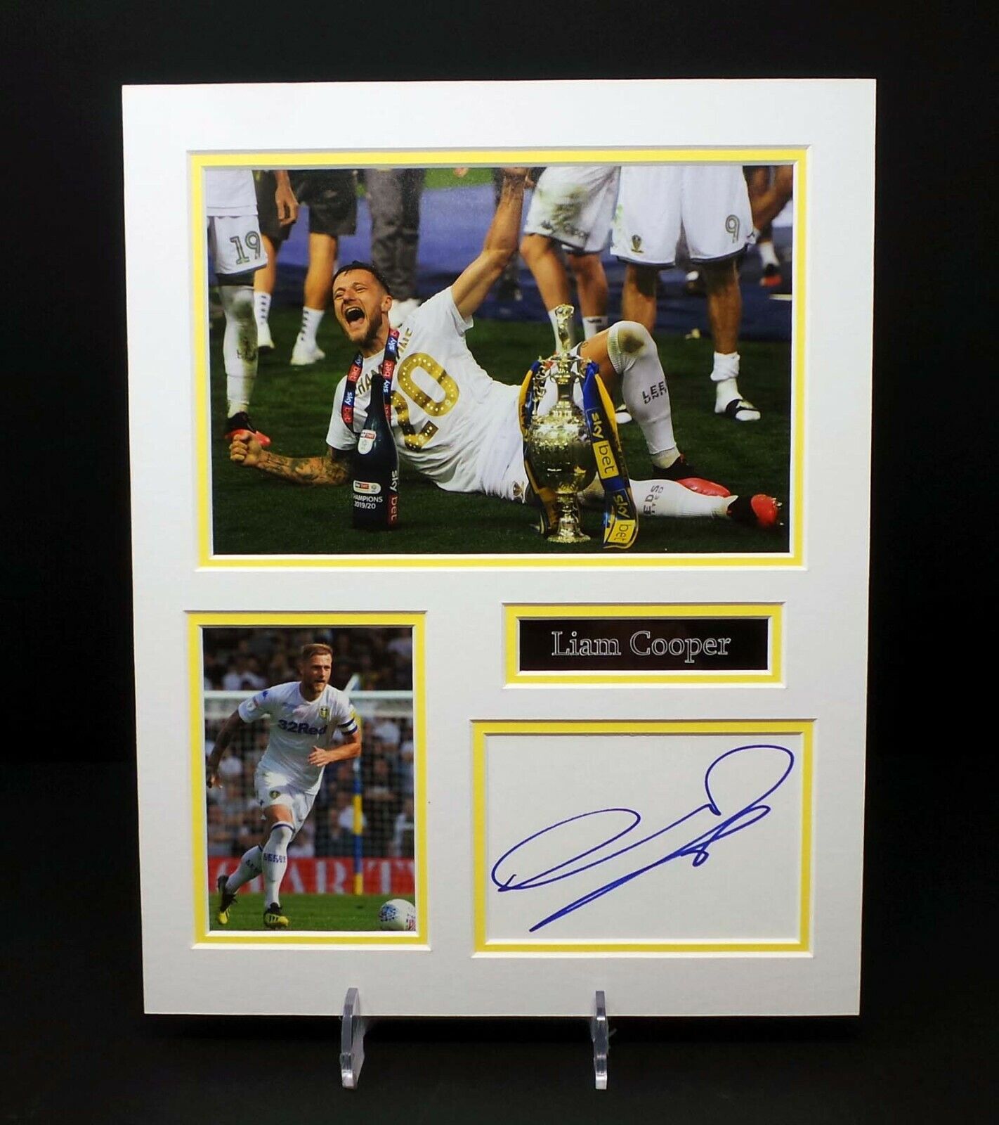 Liam COOPER Leeds United Captain Signed Mounted Photo Poster painting Display 1 AFTAL RD COA