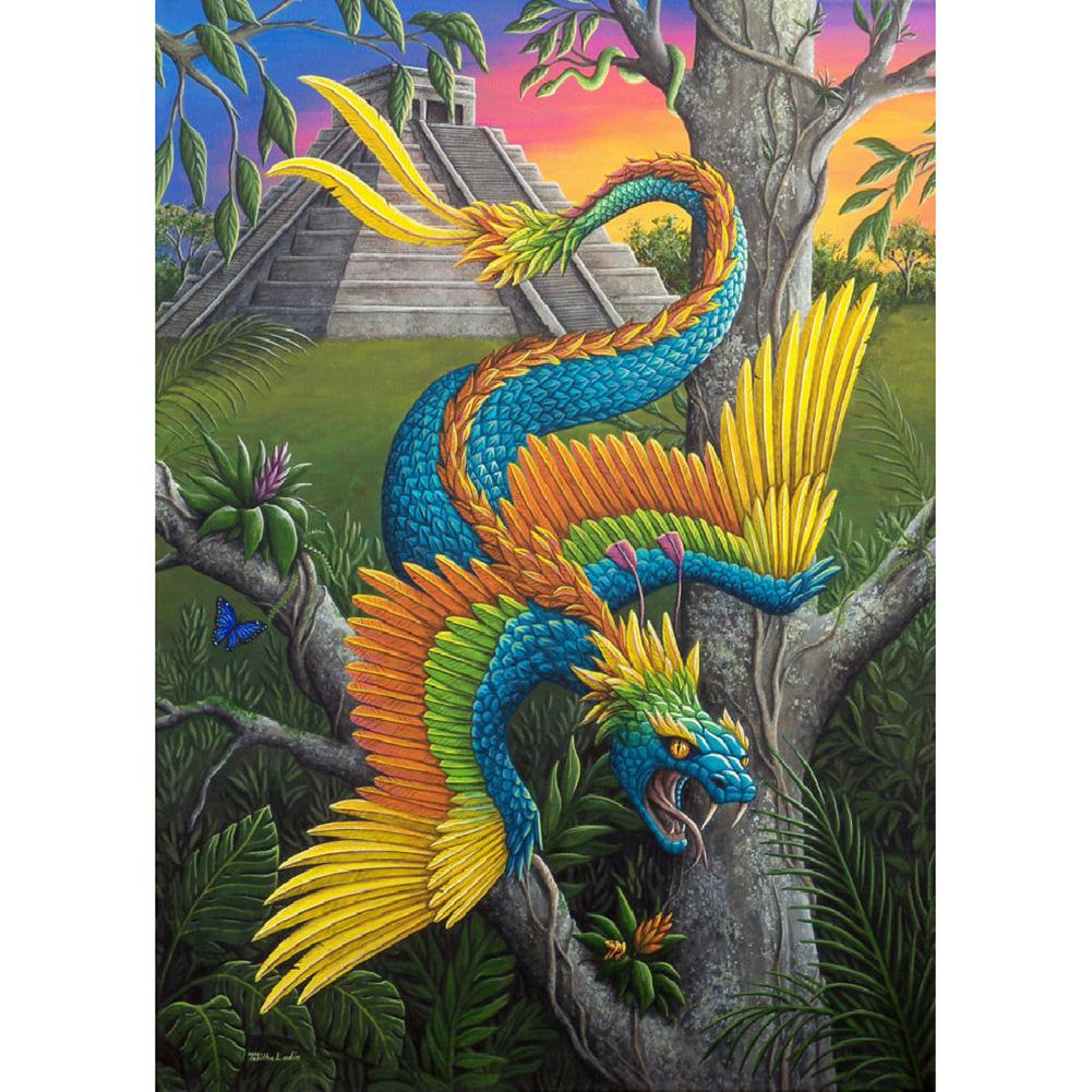 

30x40cm Round Drill Diamond Painting-Animal Dragon, 501 Original
