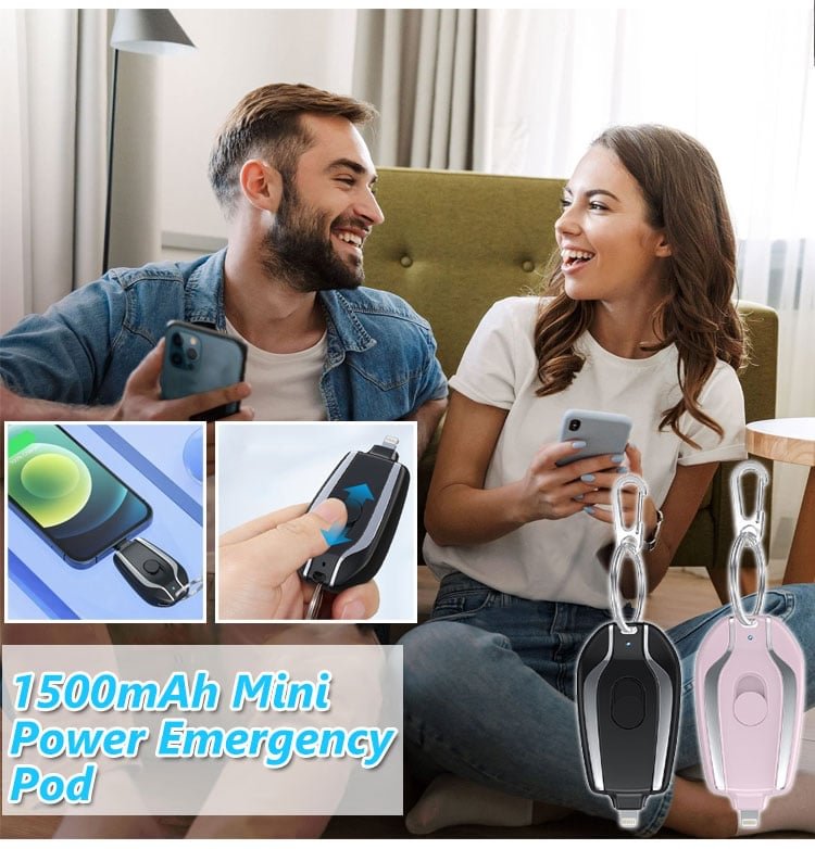 🔥Black Friday Deal-45% OFF🔥Portable Keychain Shaped Mini 1500mAh Emergency Power Bank