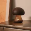  Wooden Mushroom LED Table Lamp