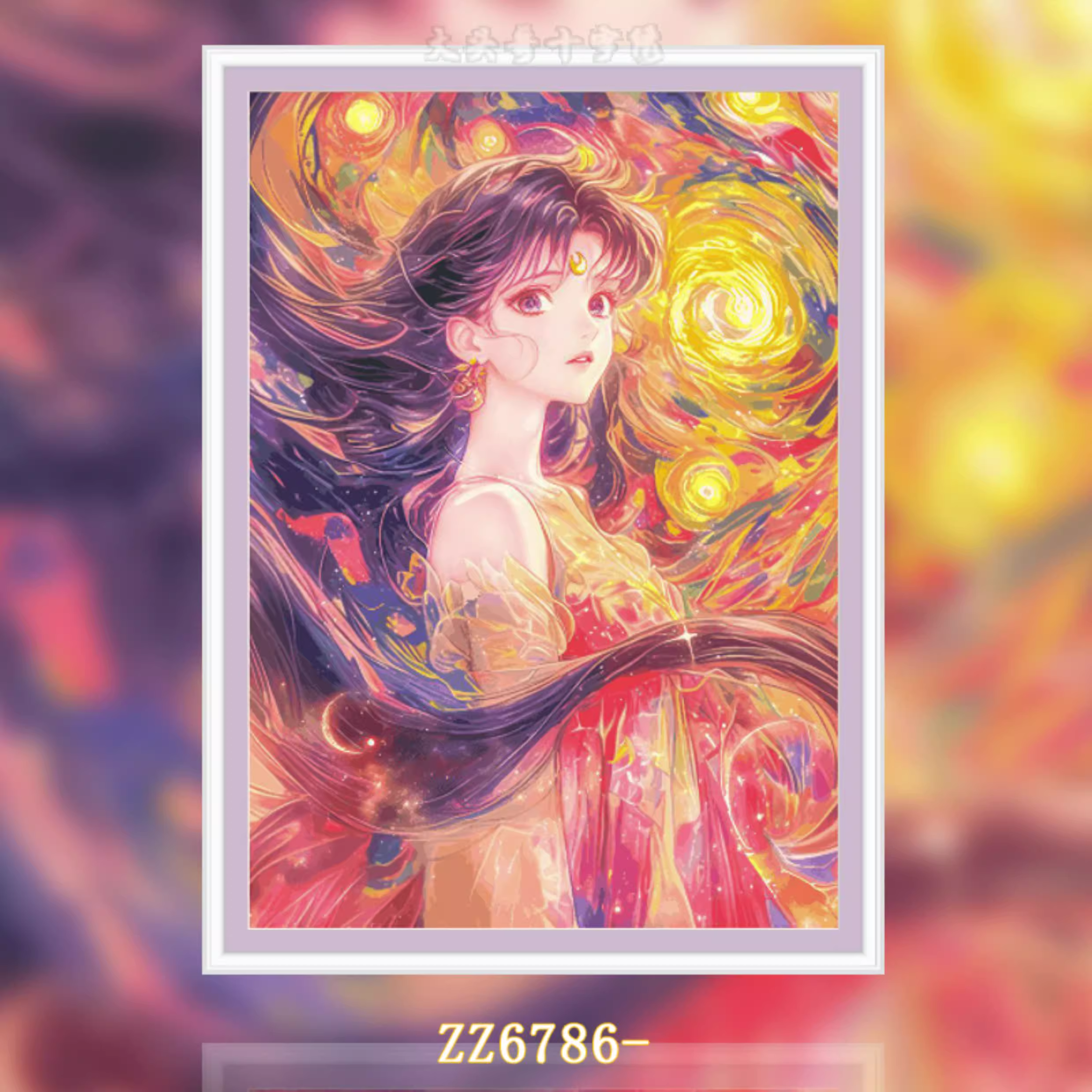【ZZ6786- Pretty Girl Warrior Mars】 Painting Fairy Cross Stitch