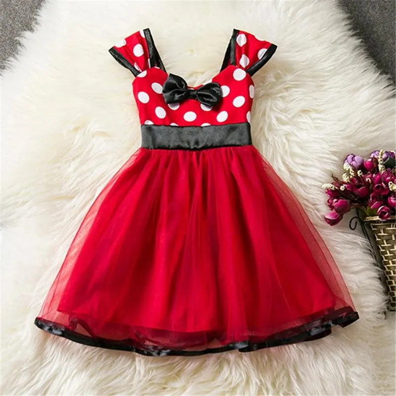 Long Sleeve Baby Girl Dress Newborn Princess Infant Baby Girl Clothes Polka Dot Tutu Ball Gown Party Dresses Little Girl Clothes