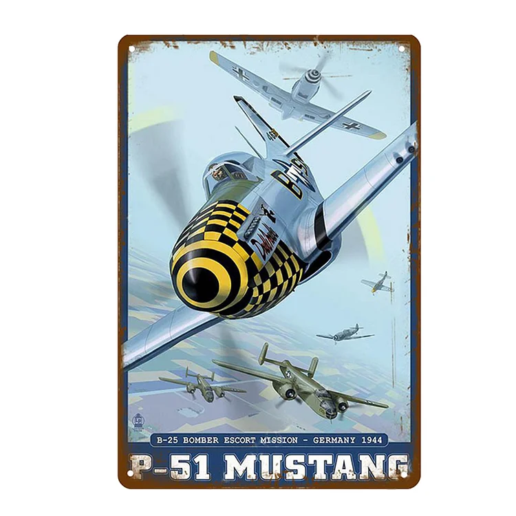 Plane - Vintage Tin Signs - 7.9x11.8inch