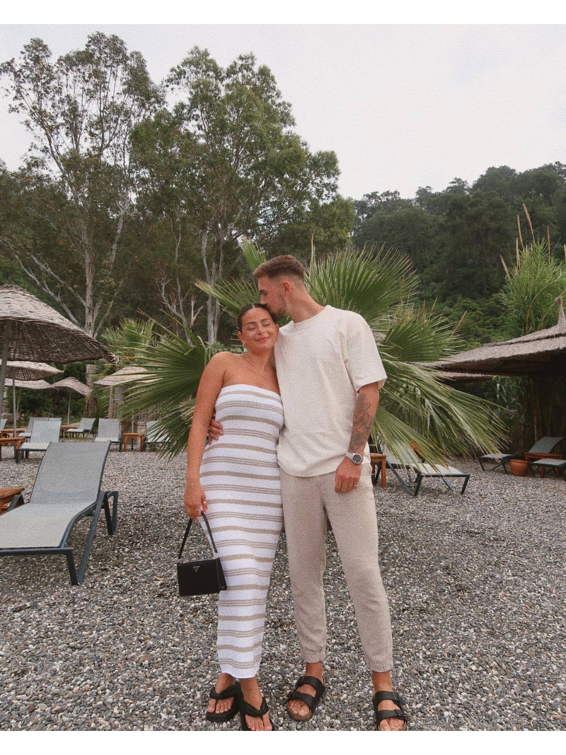 Ootddress Backless Contrast For Women Dress Slim Holiday Beach Striped High Waist Off-Shoulder Maxi Dress Skinny Casual Long Dress