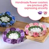 Flower Basket Coaster Crochet Kit, All-Inclusive Knitting Supplies with Detailed Instructions, Crochet Hooks, And Yarn for Craft Projects