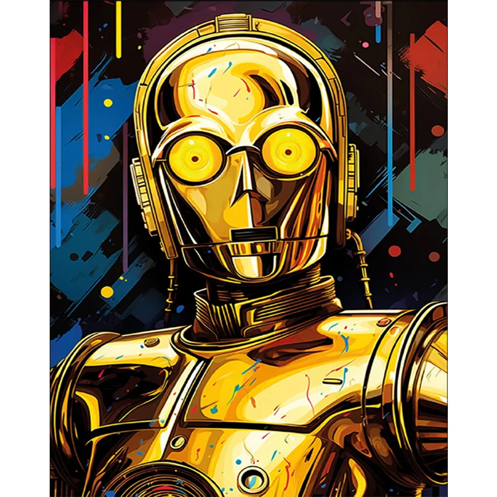 6pcs Diamond Painting - Full Round Drill - Star Wars(Canvas|30*40cm)