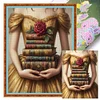 Girl Holding A Book-14CT Stamped Cross Stitch 45*60cm/17.72*23.62in(Big Size) tapestrymarket