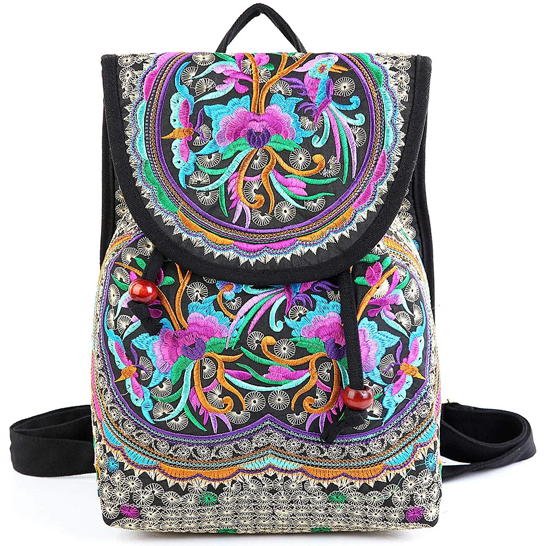 Backpack Purse for Women Vintage Handbag Small Drawstring Casual Travel Shoulder Bag Daypack…