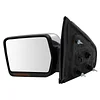 TRQ Left Mirror with Heat Manual Folding with Memory with Chrome Cover Drivers Side Compatible with 2009-2010 Ford F-150 FO1320355