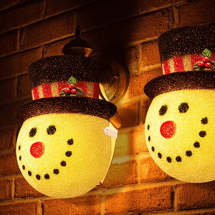 Snowman Porch Light Covers slivor
