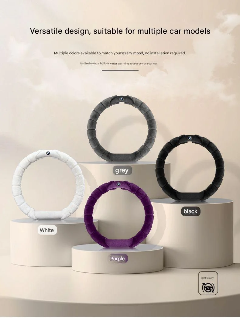 Winter Car Warm Plush Steering Wheel Cover