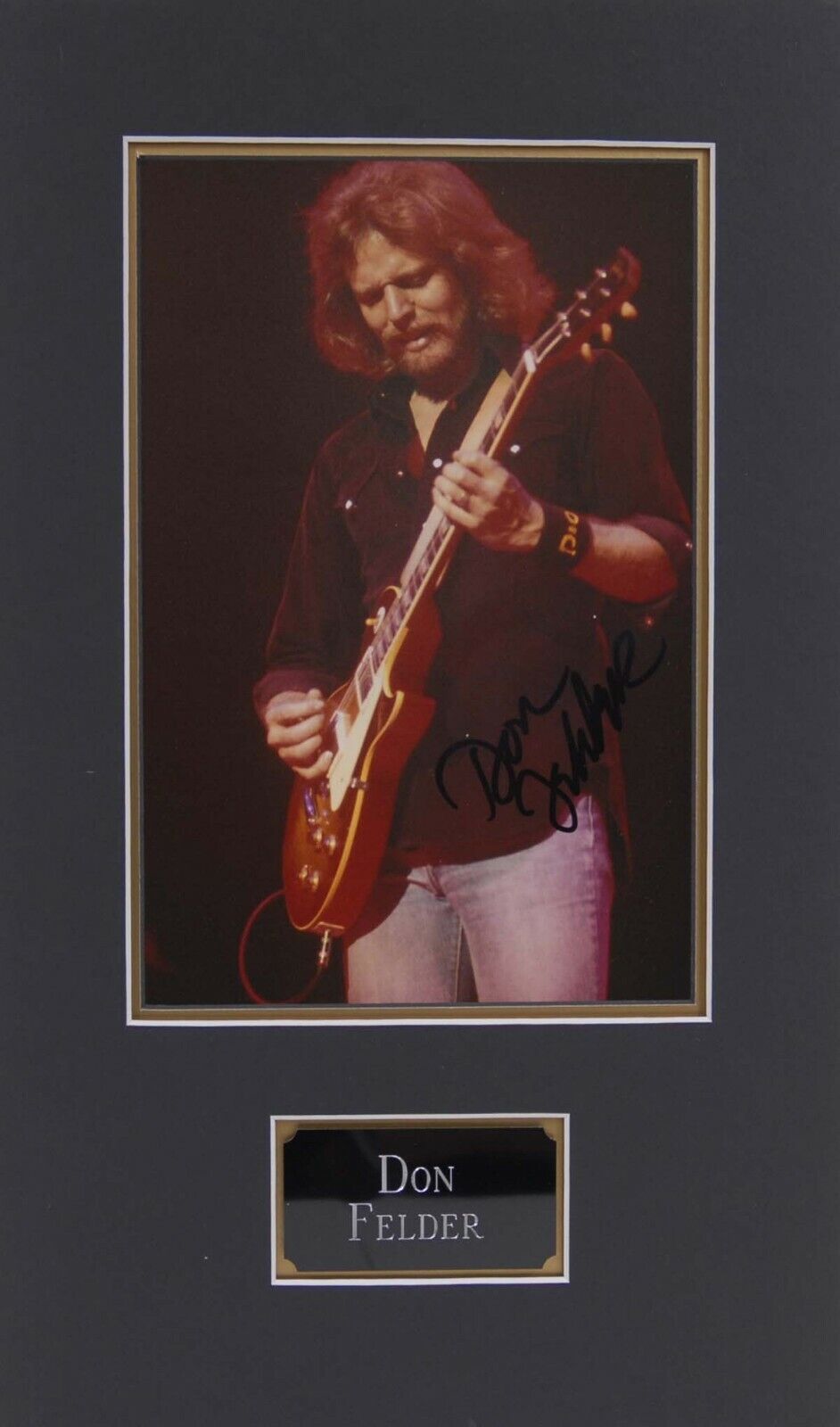 Don FELDER Signed & Mounted 12x8 Photo Poster painting AFTAL COA The Eagles Guitarist