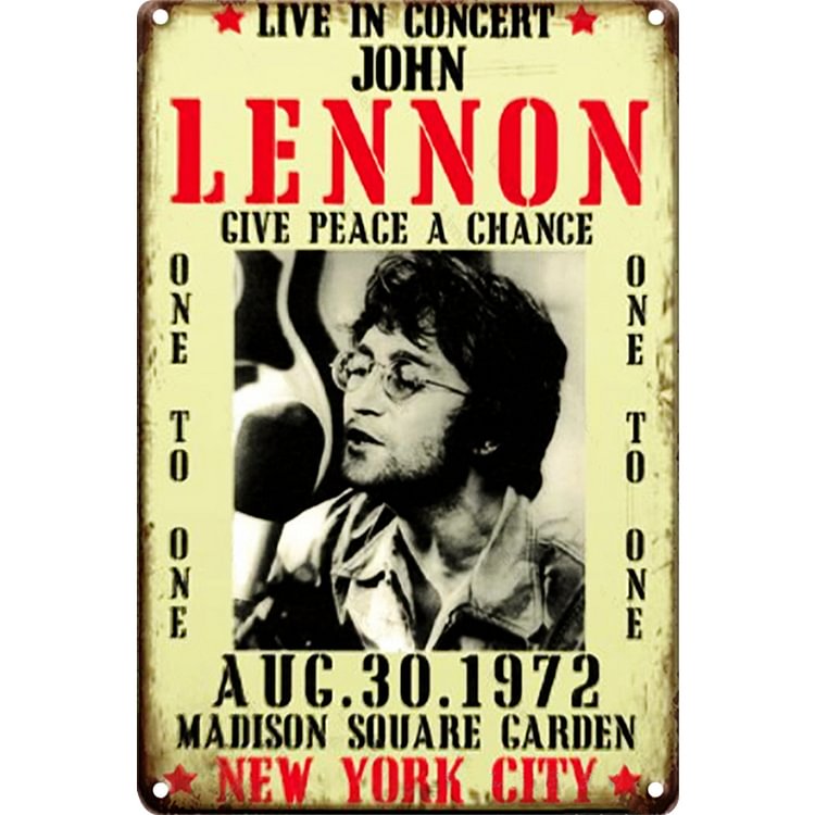 John Lennon Singer - Vintage Tin Signs/Wooden Signs - 8*12Inch/12*16Inch