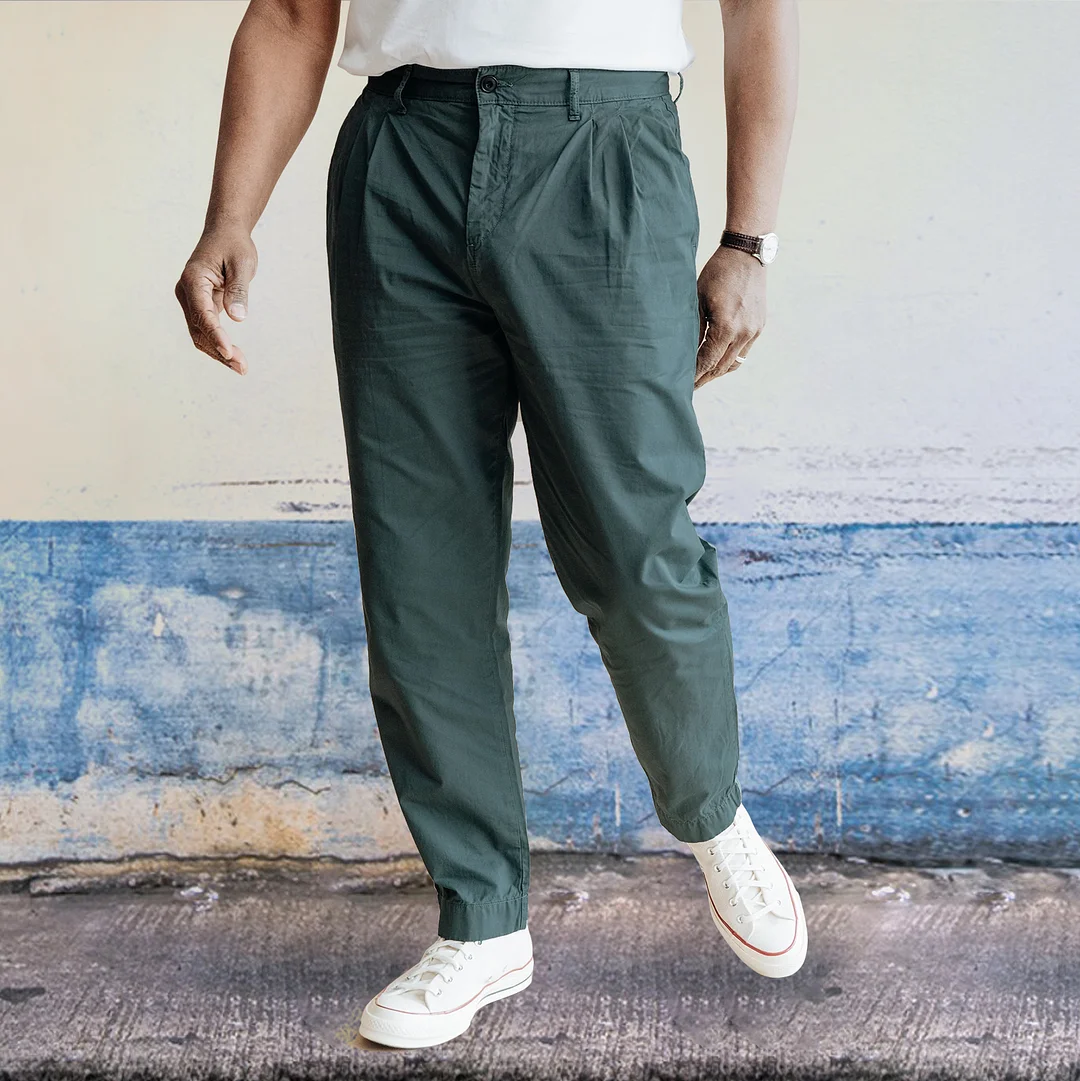 Vintage Twill Double Pleated Trousers