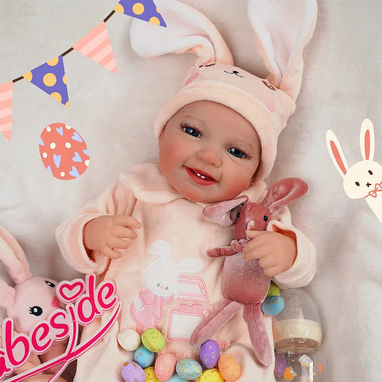 Babeside Leen 20'' Cutest Realistic Reborn Easter Bunny Baby Girl
