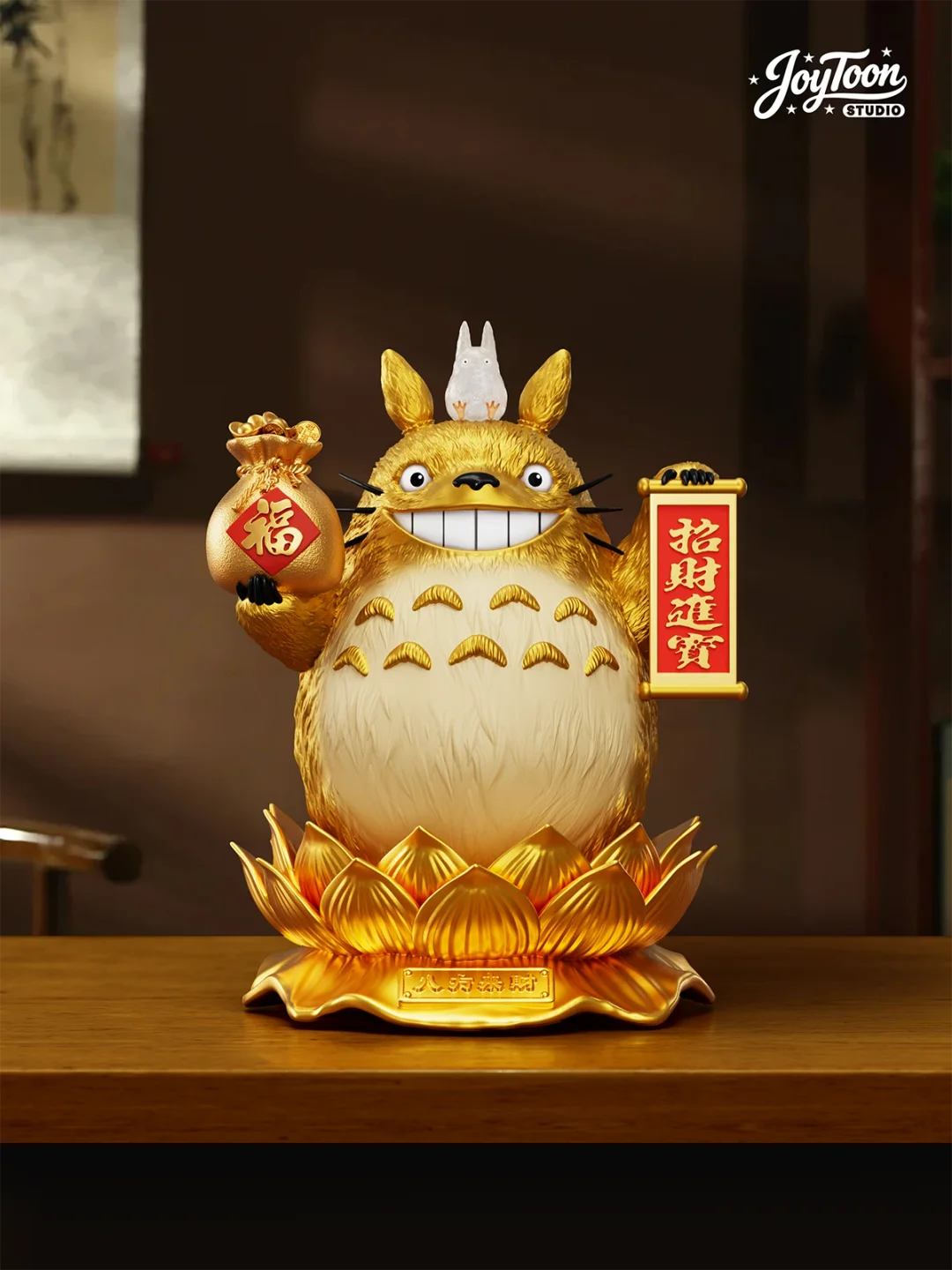 Lucky Golden Totoro - My Neighbor Totoro Resin Statue - JoyToon Studio