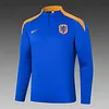 Joyfball 2024 Netherlands Half-Pull Training Suit Colorful Blue Football Shirt 1:1 Thai Quality