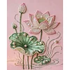 Pink Lotus DIY Perlen-Malset f&uuml;r Wanddekoration f&uuml;r Erwachsene 40x50 cm mit Rahmen