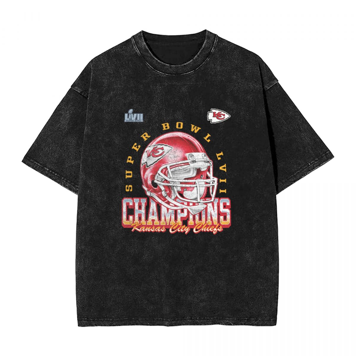 Kansas City Chiefs Super Bowl LVII Champions Still Prime Washed Oversized Vintage Men's T-Shirt