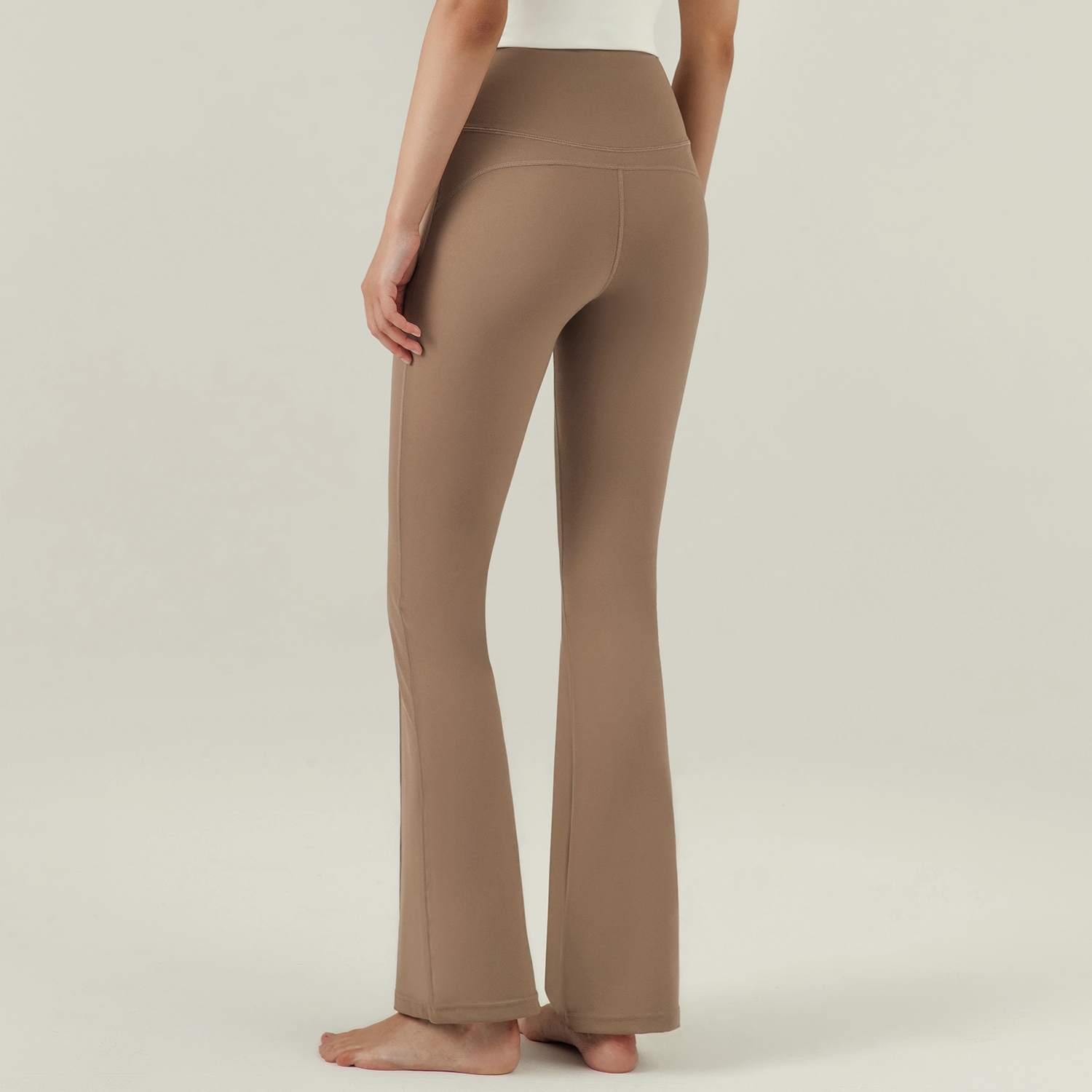 Buy Hergymclothing Cocoa high waist slim fit butt lifting casual petite flared yoga pants outfits online