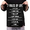 7 Rules Of Life - Vintage Metal Signs - 20*30cm/30*40cm - Warning