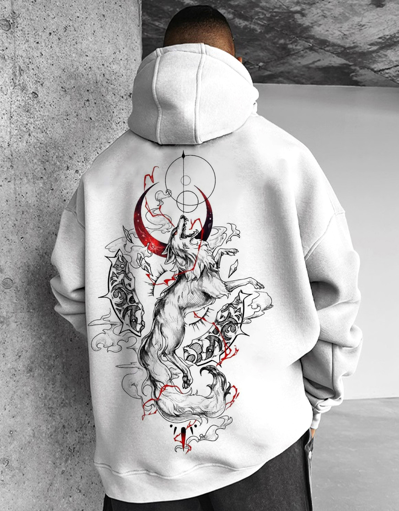 Firefox Print Oversize Hoodie / TECHWEAR CLUB / Techwear