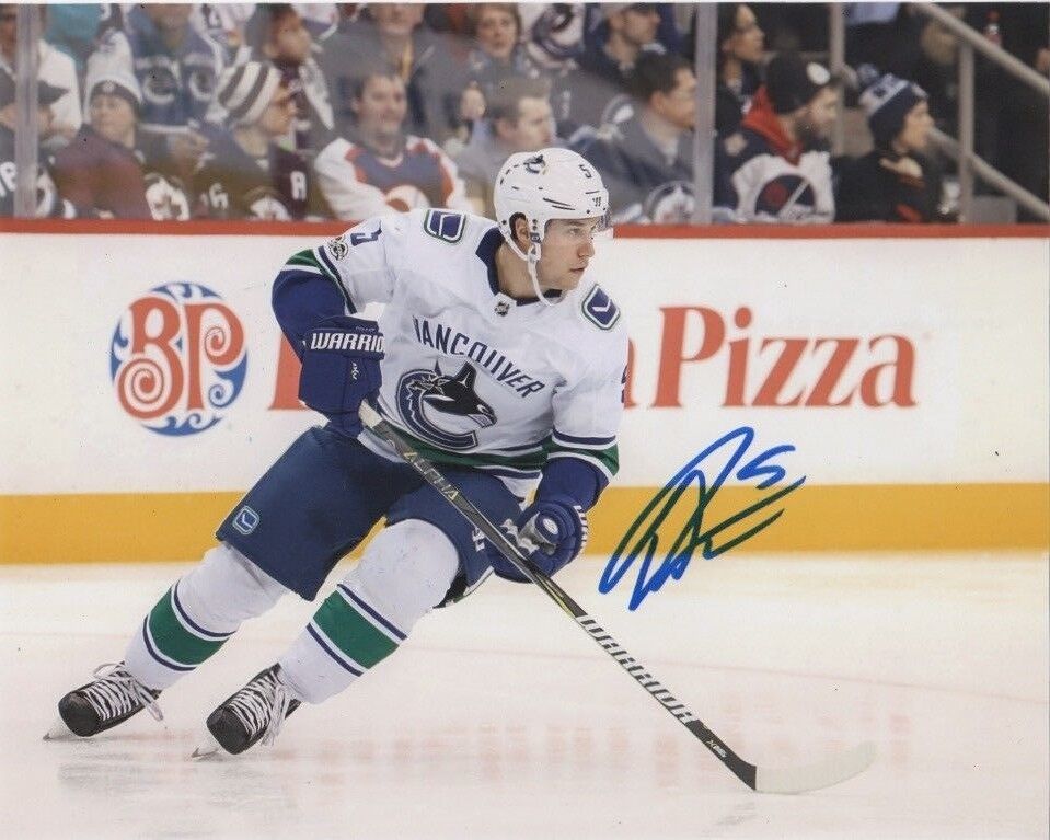 Vancouver Canucks Derrick Pouliot Autographed Signed 8x10 NHL Photo Poster painting COA B