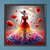 Diamond Painting -DIY Round Drill Poppy Girl(40x40cm)