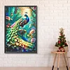 Diamond Painting-DIY Full Round Drill Peacock and Flowers（40*60CM)