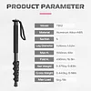 TB12 61-Inch Camera Monopod, Aluminum Photography Monopod with 5-Section Height, Lightweight & Portable Camera Accessories, for Cameras Canon, Nikon & Sony Mirrorless & DSLR, Easy to Carry