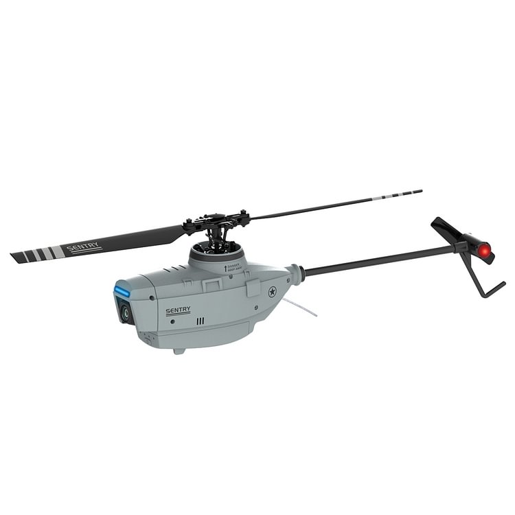 ToyTime RC Helicopter C127 Sentry Spy Drone 2.4GHz 720P Wide Angle Camera 6 Axis Gyro Wifi 6G With Single Paddle Without Ailerons