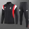 2023/2024 AC Milan Long Zipped Jacket Black Football Shirt 1:1 Thai Quality Set