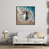 Beach Dress Girl-11CT Stamped Cross Stitch 45*45cm/17.72*17.72in