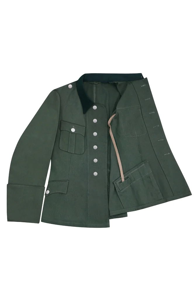   Elite German M1937 Officer Summer HBT Service Tunic Jacket 6 buttons German-Uniform