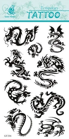 27 designs Waterproof Temporary Tattoo Sticker tiger dragon hawk snake for men tatto stickers flash tatoo fake tattoos Body Art