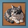 Diamond Painting -DIY Round Drill Stone Art Black Cat(40x40cm)