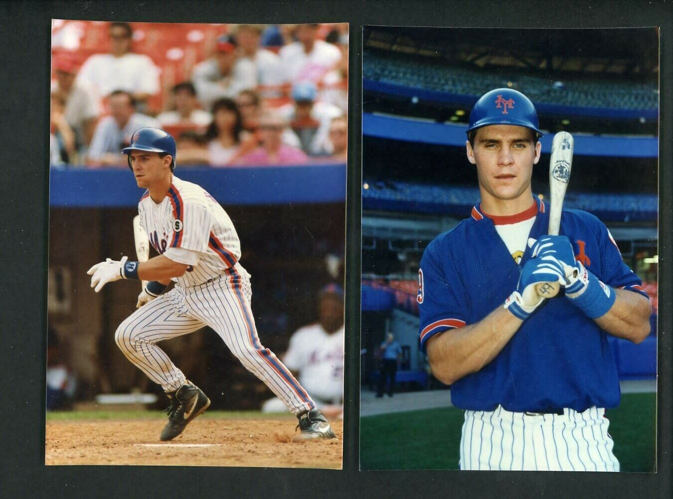 Todd Hundley LOT of FOUR Press Original Color and B&W Photo Poster paintings New York Mets