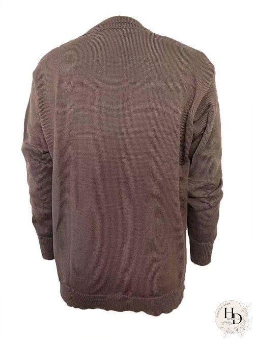 Geometric V-Neck Long Sleeve Sweater