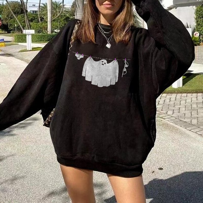 Halloween Ghost Costumes Printed Women Sweatshirt - Krazyskull