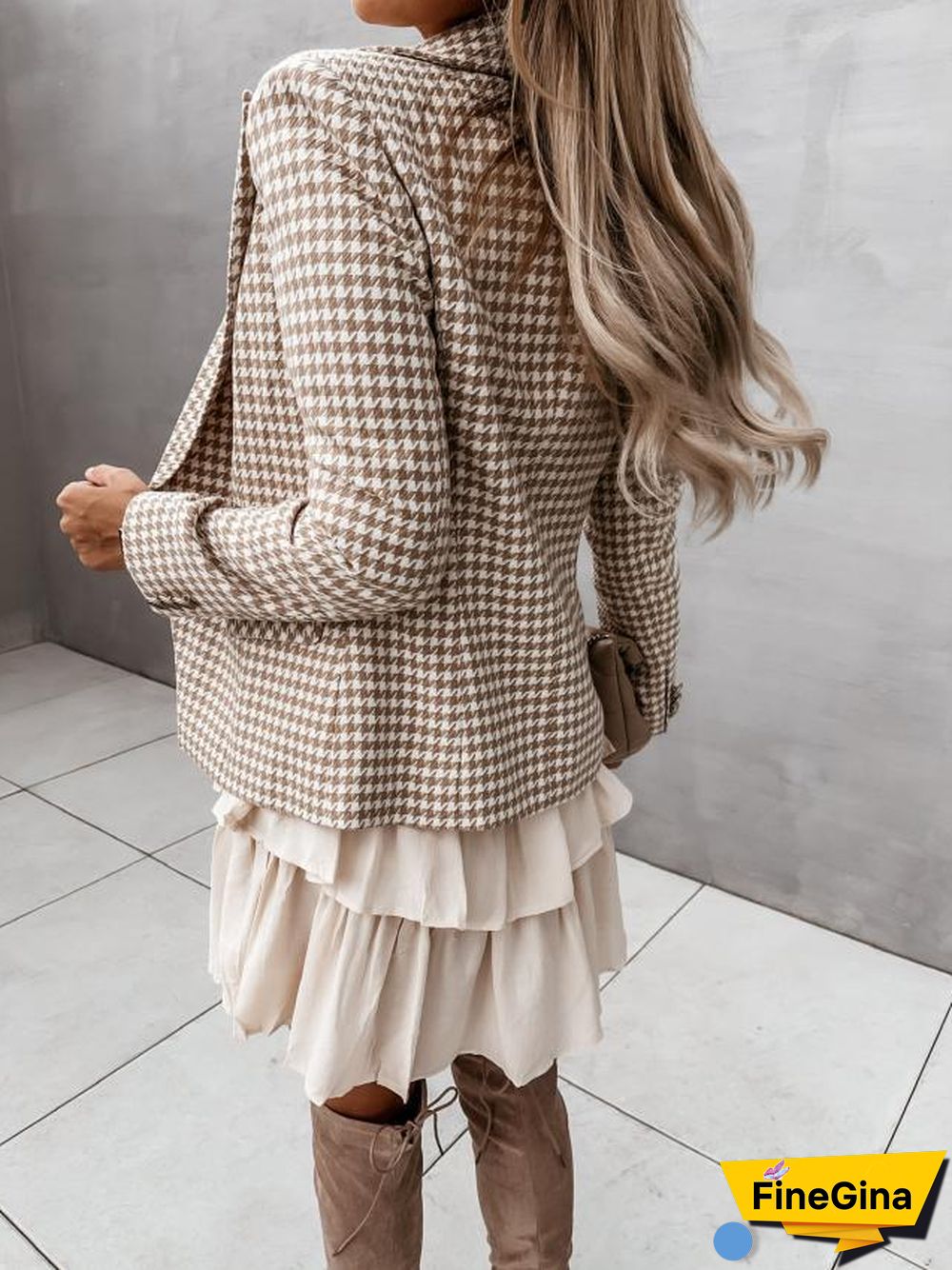 Blazer Lapel Collar Button Coat