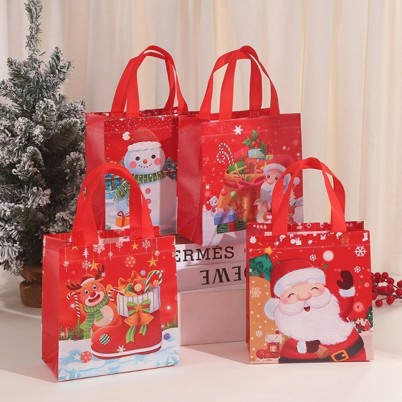 Christmas Nordic Style Santa Claus Snowman Nonwoven Christmas Party Gift Wrapping Supplies Gift Bags