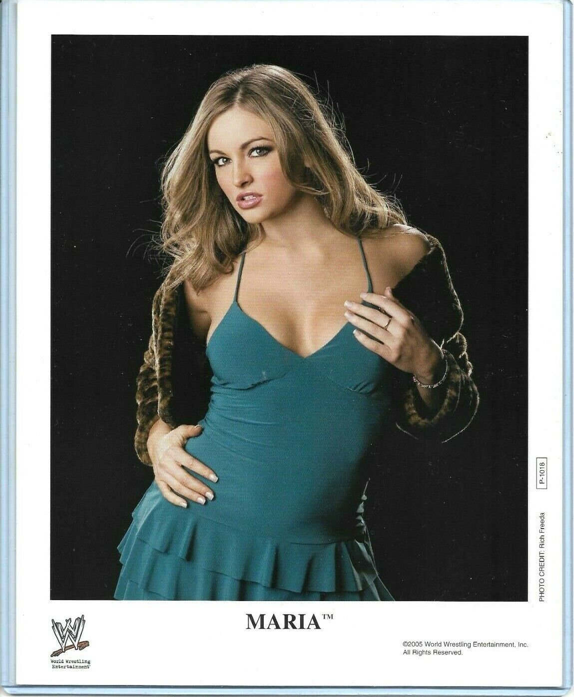 WWE MARIA P-1018 OFFICIAL LICENSED AUTHENTIC ORIGINAL 8X10 PROMO Photo Poster painting RARE