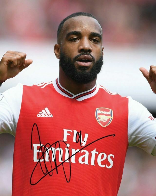 Alexandre Lacazette - Arsenal Autograph Signed Photo Poster painting Print