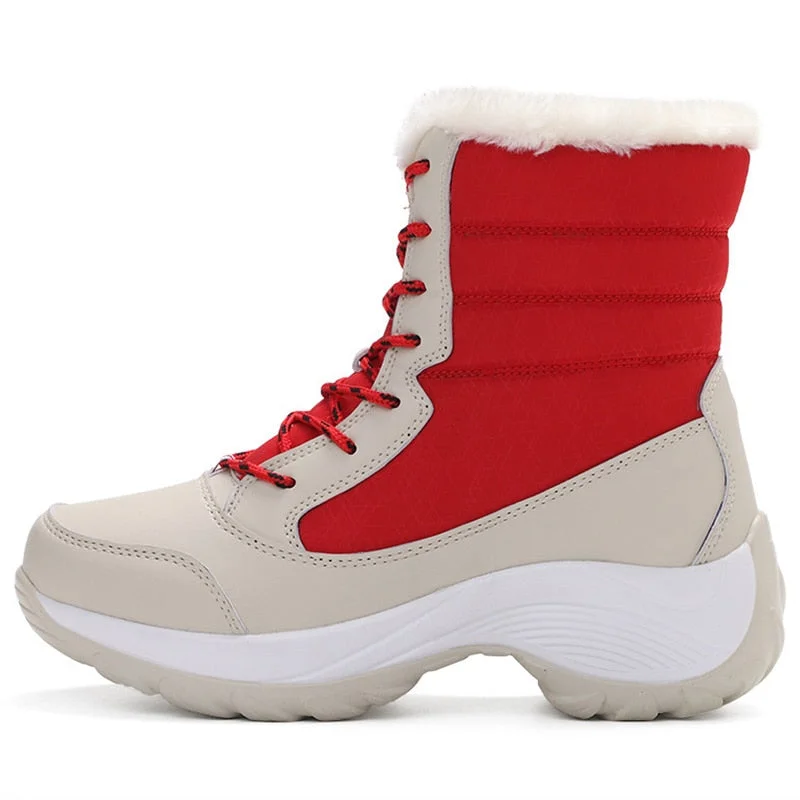 Women Boots White Winter Shoes For Women Ankle Boots Super Warm Snow Botas De Mujer Black Platform Shoes With Heels Boots Female